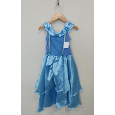 Fantasia Infantil Frozen e Cinderela Azul Renda Brilho