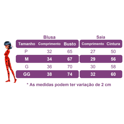 Fantasia Infantil Joaninha Bolinhas com Máscara e Bracelete