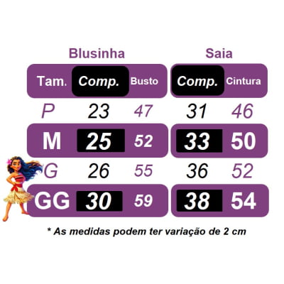 Fantasia Infantil Moana Com Colar e Cinto Faixa Festas