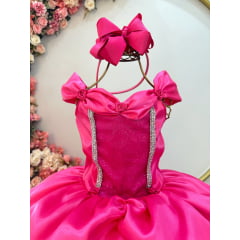 Fantasia Infantil Pink Princesa Aurora Barbie Bela Adormecida