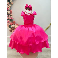 Fantasia Infantil Pink Princesa Aurora Barbie Bela Adormecida