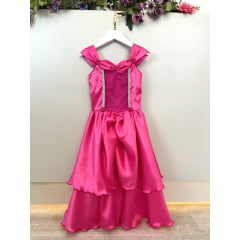 Fantasia Infantil Pink Princesa Aurora Barbie Bela Adormecida