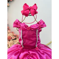 Fantasia Infantil Pink Princesa Aurora Bela Adormecida Barbie