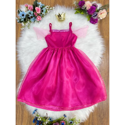 Vestido Infantil Princesa Aurora Luxo Festas