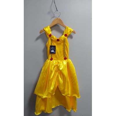 Fantasia Infantil Princesa Bela e a Fera Festas Amarelo Fantasia Infantil Princesa Bela e a Fera Festas Amarelo