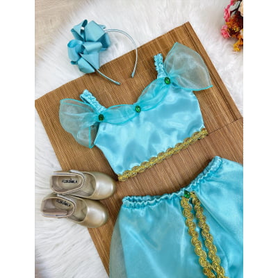 Fantasia Infantil Princesa Jasmine Luxo
