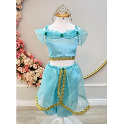 Fantasia Infantil Princesa Jasmine Luxo