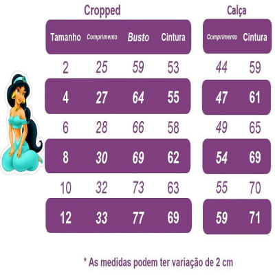 Fantasia Infantil Princesa Jasmine Luxo