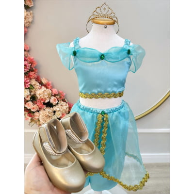 Fantasia Infantil Princesa Jasmine Luxo