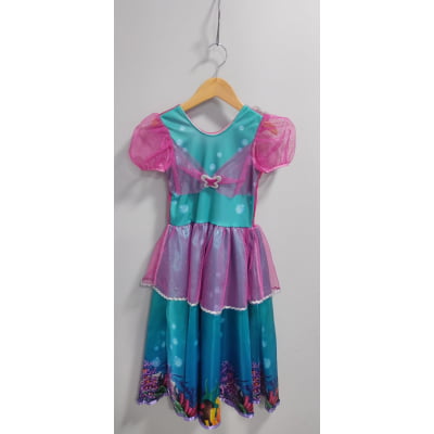 Fantasia Infantil Princesa Pequena Sereia Ariel Festas Fantasia Infantil Princesa Pequena Sereia Ariel Festas
