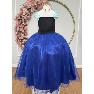 Fantasia Infantil Princesas Anna Frozen C/ Capa Festas Luxo