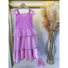 Fantasia Infantil Princesas Bela Adormecida C/ Luvas Festas