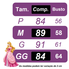 Fantasia Infantil Princesas Bela Adormecida C/ Luvas Festas