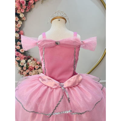 Fantasia Infantil Princesas Bela Adormecida C/ Luvas Festas