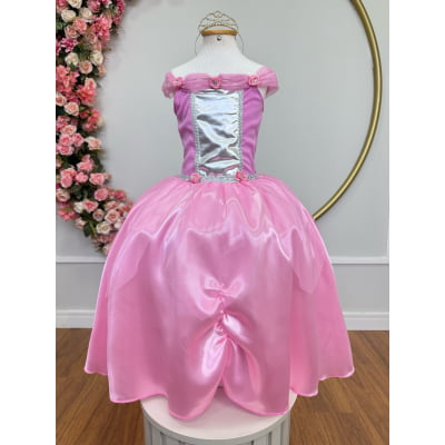 Fantasia Infantil Princesas Bela Adormecida Com Luvas
