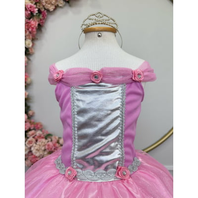 Fantasia Infantil Princesas Bela Adormecida Com Luvas