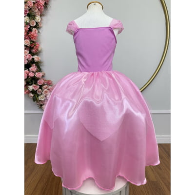 Fantasia Infantil Princesas Bela Adormecida Com Luvas