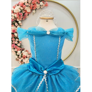 Fantasia Infantil Princesas Frozen Anna Elsa C/ Luvas Festas
