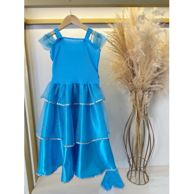 Fantasia Infantil Princesas Frozen Anna Elsa C/ Luvas Festas