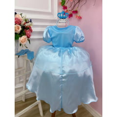 Fantasia Infantil Princesas Frozen C/ Tiara e Luva Luxo