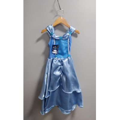 Fantasia Infantil Princesas Frozen Cinderela Azul Serenity Fantasia Infantil Princesas Frozen Cinderela Azul Serenity