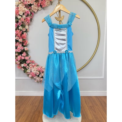 Fantasia Infantil Princesas Frozen e Cinderela Com Luvas