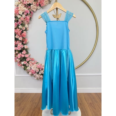 Fantasia Infantil Princesas Frozen e Cinderela Com Luvas