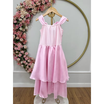 Fantasia Infantil Rosa Princesas Bela Adormecida e Aurora