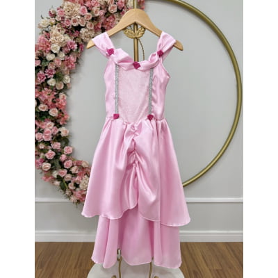 Fantasia Infantil Rosa Princesas Bela Adormecida e Aurora