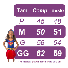 Fantasia Infantil Supergirl Com Tiara Festas