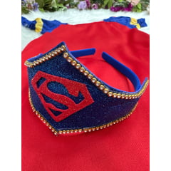 Fantasia Infantil Supergirl Com Tiara Festas