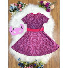 Fantasia Infantil Temática da Angel Stitch Lilo Pink C/ Máscara