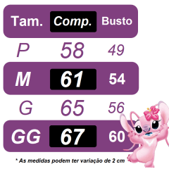 Fantasia Infantil Temática da Angel Stitch Lilo Pink C/ Máscara