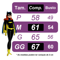 Fantasia Infantil Temática da Batgirl Com Máscara Festas