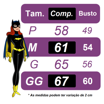 Fantasia Infantil Temática da Batgirl Com Máscara Festas