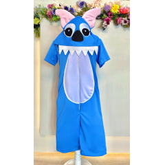 Fantasia Infantil Temático do Stitch Angel Lilo Azul