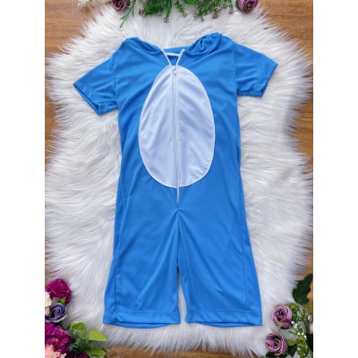Fantasia Infantil Temático do Stitch Angel Lilo Azul