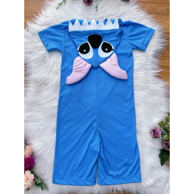 Fantasia Infantil Temático do Stitch Angel Lilo Azul