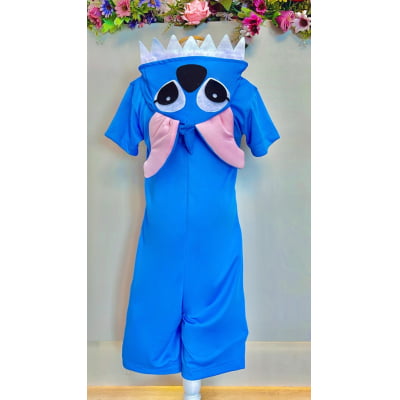 Fantasia Infantil Temático do Stitch Angel Lilo Azul
