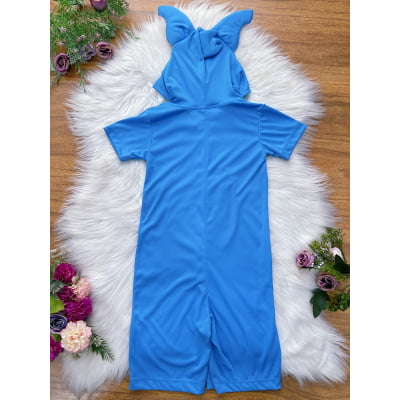 Fantasia Infantil Temático do Stitch Angel Lilo Azul