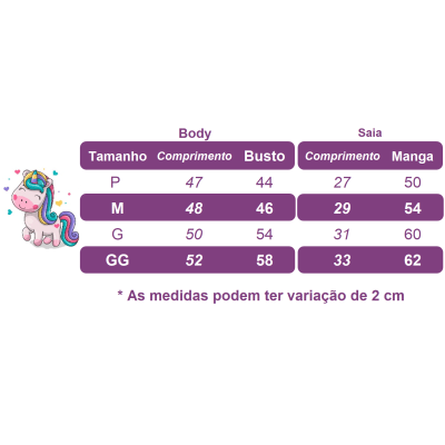 Fantasia Infantil Unicórnio c/ Tiara, em Helanca e Tule
