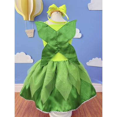 Fantasia Infantil Verde Fada Encantada Festas