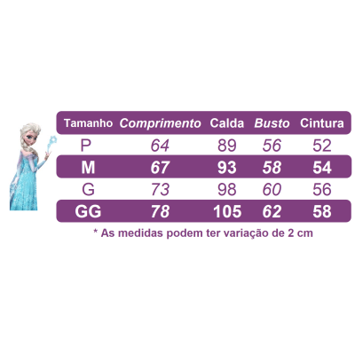 Kit Princesa Fantasia Infantil Frozen com Tiara e Luva Luxo
