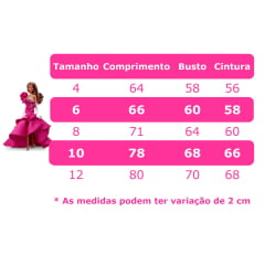 Vestido Infantil Barbie Busto Paetê Pink e Broche de Lacinho