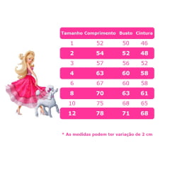 Vestido Infantil Barbie C/ Glitter e Estrelas Rosa Chiclete