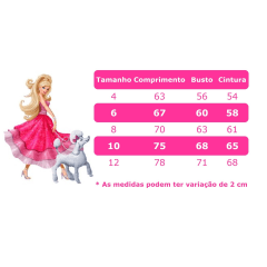 Vestido Infantil Barbie Rosa Chiclete Com Cinto de Pérolas