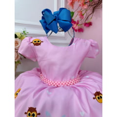 Vestido Infantil Bolofofo Rosa Luxo Festa