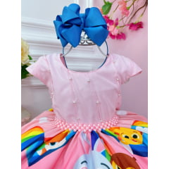 Vestido Infantil Bolofofos Busto c/ Pérolas Luxo Festas