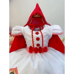 Vestido Infantil Chapeuzinho Vermelho C/ Capuz