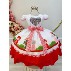 Vestido Infantil Chapeuzinho Vermelho C/ Capuz